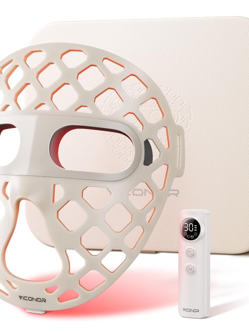NEW Rechargeable 54 LED Skincare Facial Shield 4-in-1 Silicone Beauty Device